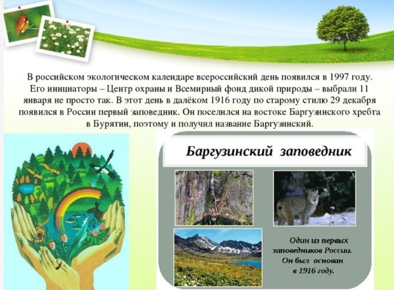 Презентации к Дню национальных парков
