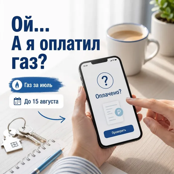 Оплата газа